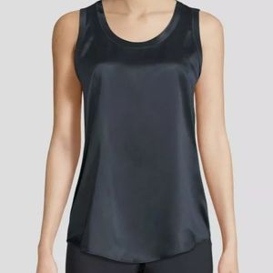 LAFAYETTE 148 NEW YORK Perla Luxe Reversible Silk Charmeuse Blouse - Navy